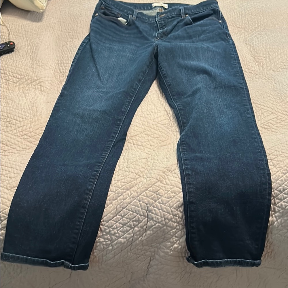 LOFT Dark Blue Straight Leg Jeans